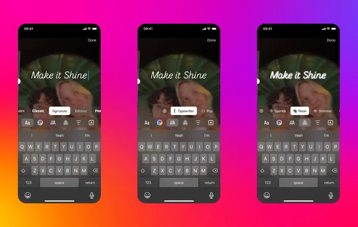Stories and reels are getting new fonts, animations, and effects. Photo: Instagram