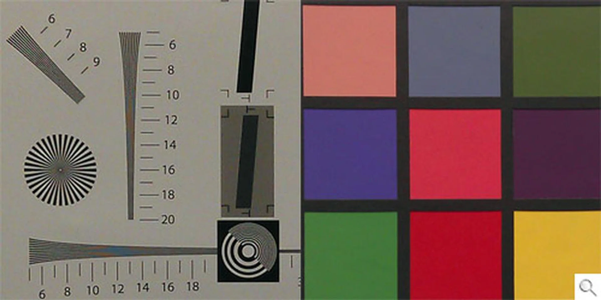 Even with its lower imaging resolution, the Evo 3D's camera did perform up to our expectations, with no odd color hues and sufficient details in the test charts.