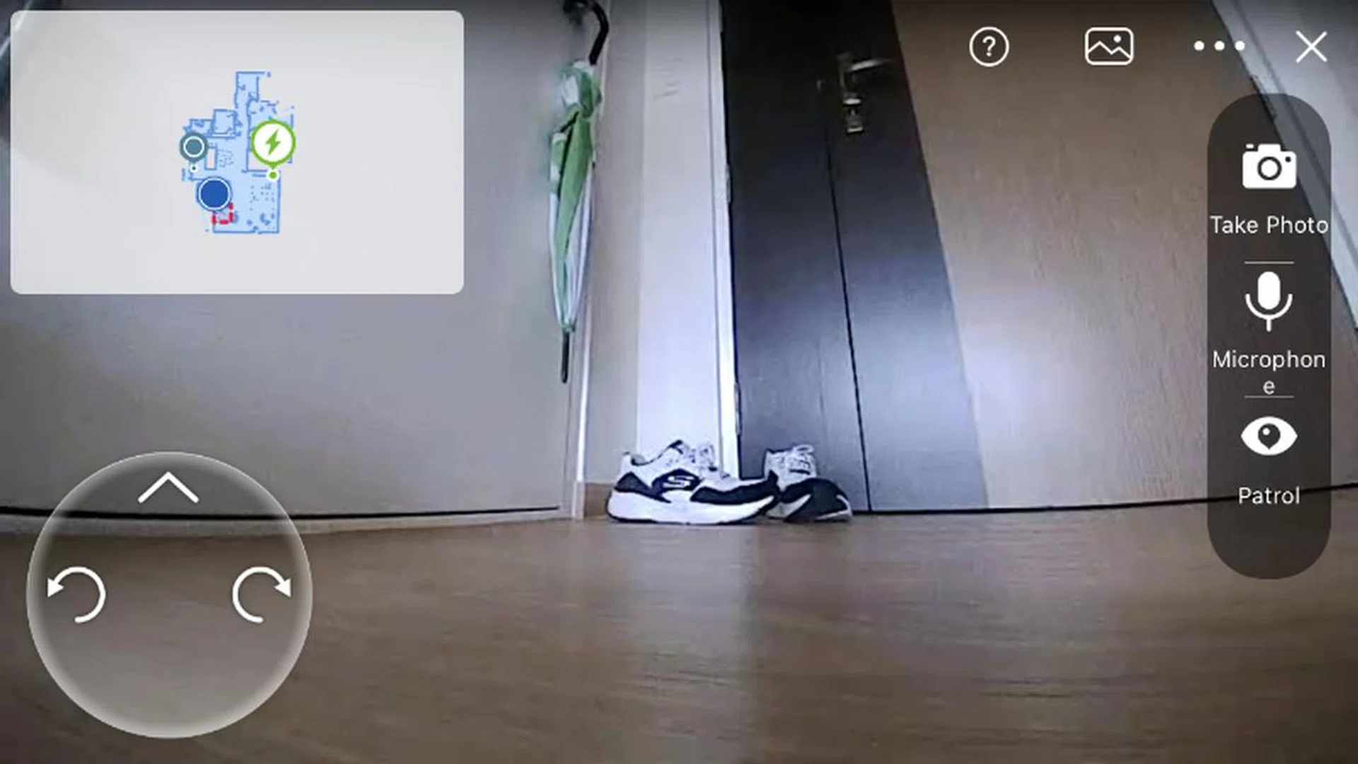 This is the camera's field of view. Want to check if you left your phone your desk? Forget it.