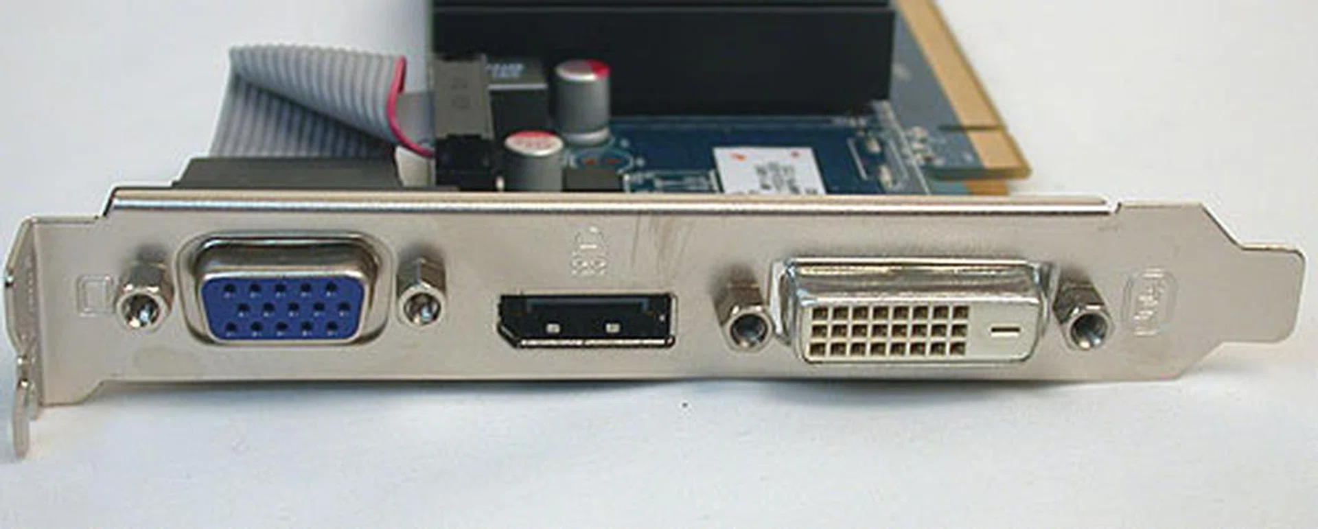 The low-end nature of this SKU means that VGA is still an option, along with DisplayPort and DVI. 