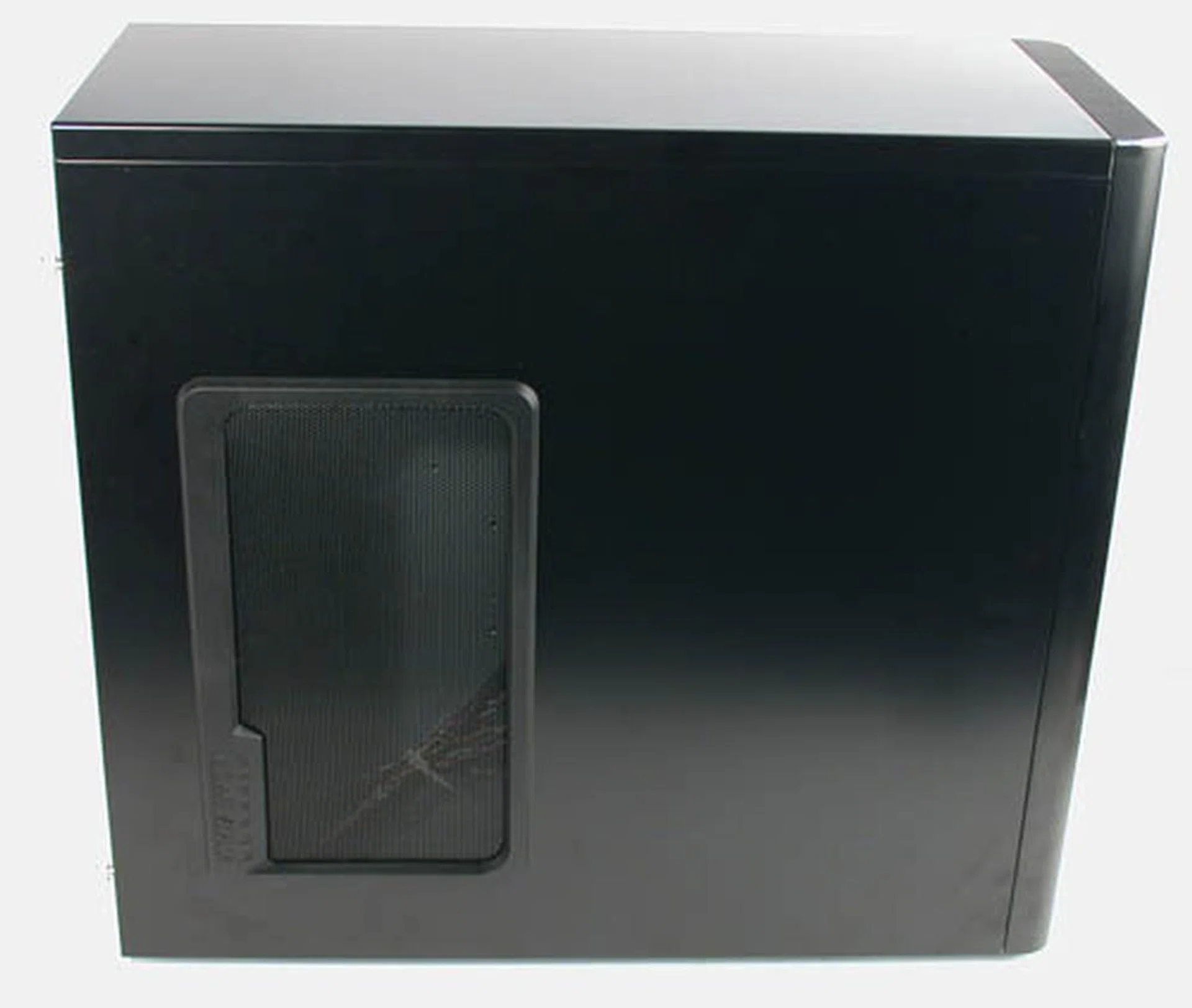 The large meshed vent at the side helps to draw in air from the exterior to cool the CPU and graphics cards. You could change it to a transparent window too for the Poseidon.