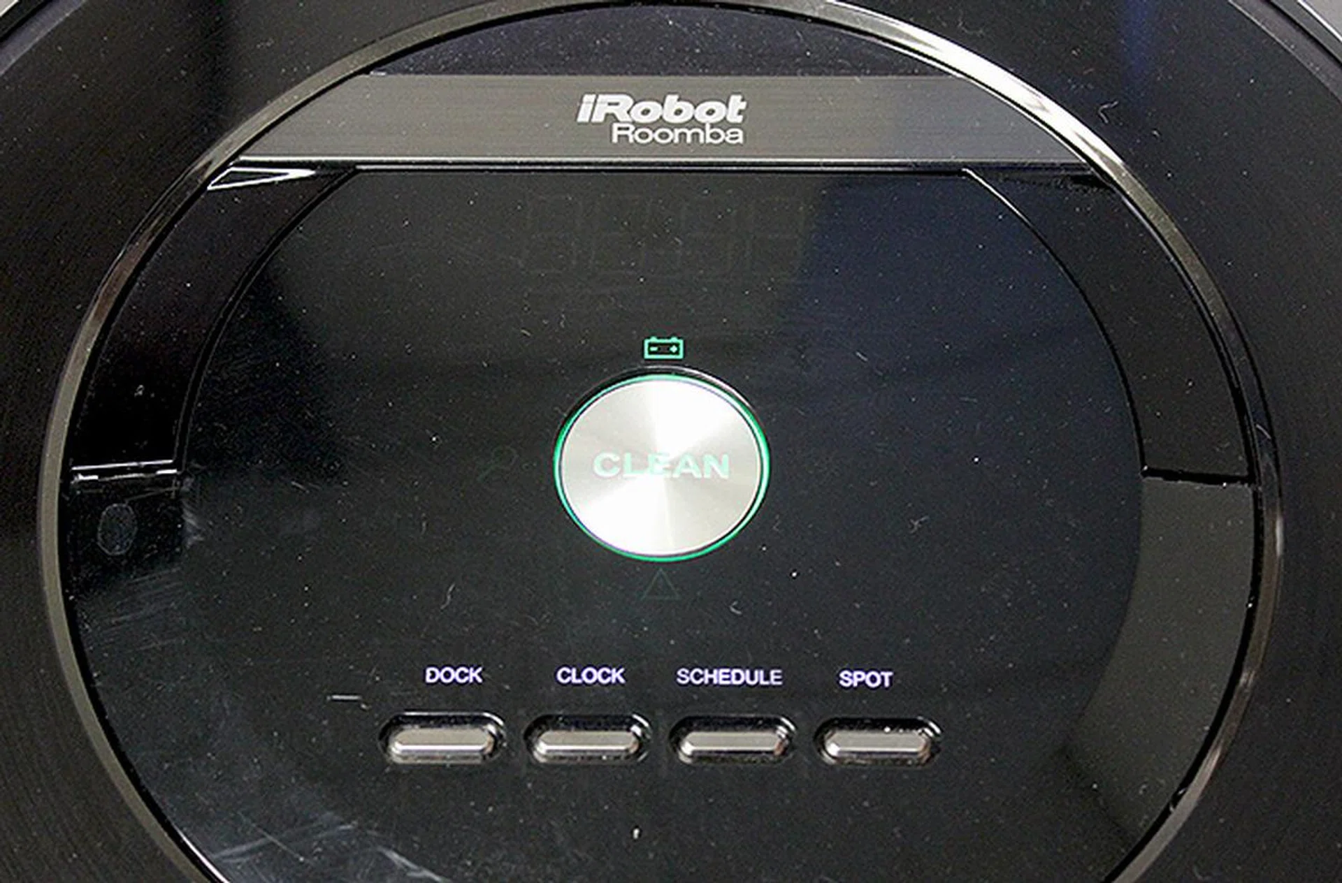 The control panel lets you control the device and setup things like cleaning schedules.