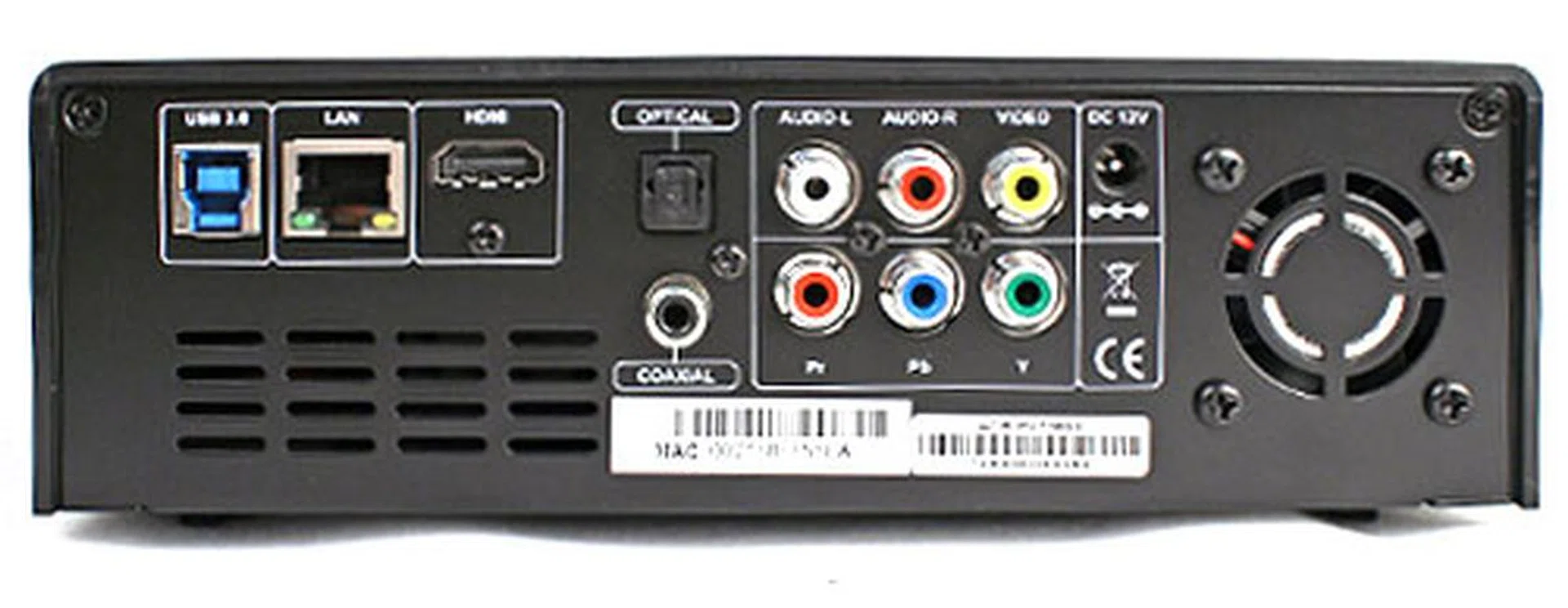 The Playon!HD 3D has no lack of digital and analog AV inputs, just as you would expect from a full fledged media player.