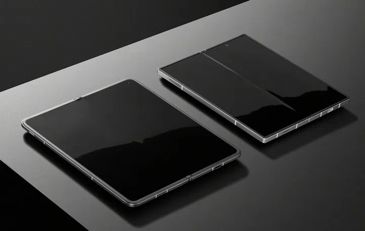 OPPO Find N5 (left) next to the Samsung Galaxy Z Fold6 (right). Photo: OPPO.