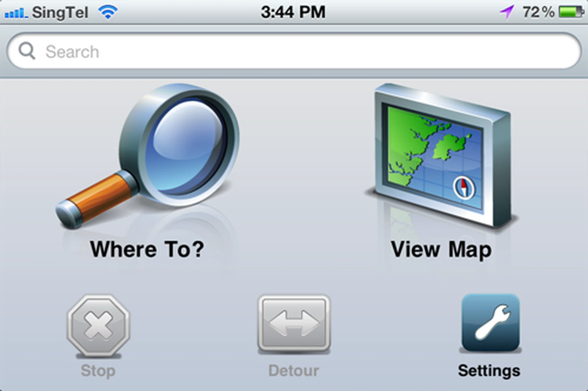 The StreetPilot app's interface should be instantly familar to anyone who has used a Garmin device before. Even if you haven't, it's fantastically simple to use.