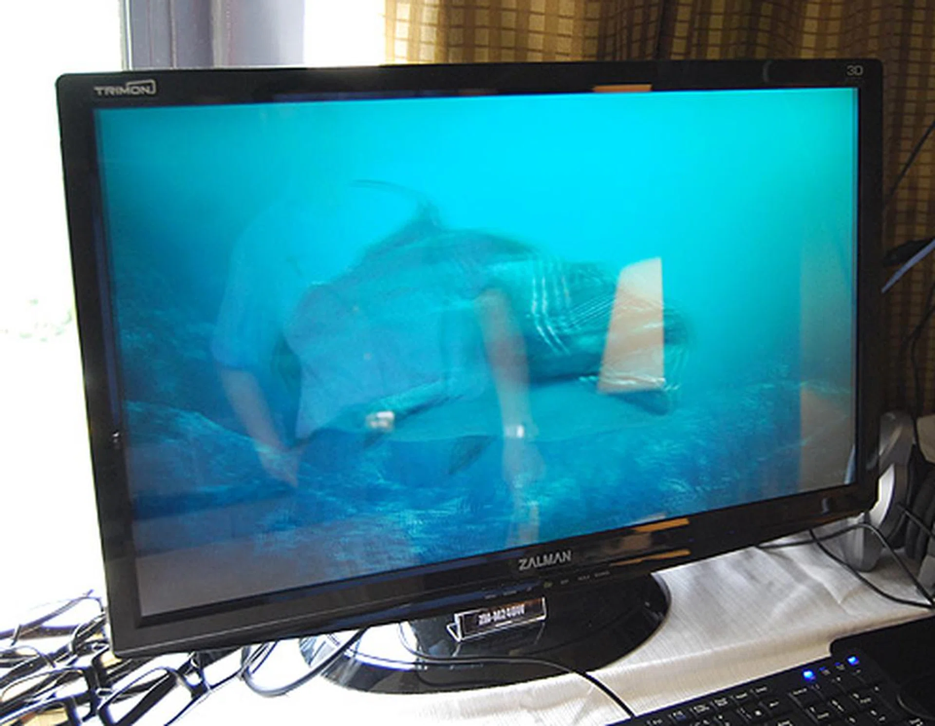 Not wanting to be left out of the 3D bandwagon, Zalman also had a 24-inch 3D monitor on display.