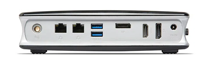 The ZBOX MI551 Plus comes with dual Gigabit Ethernet ports. (Image Source: Zotac)