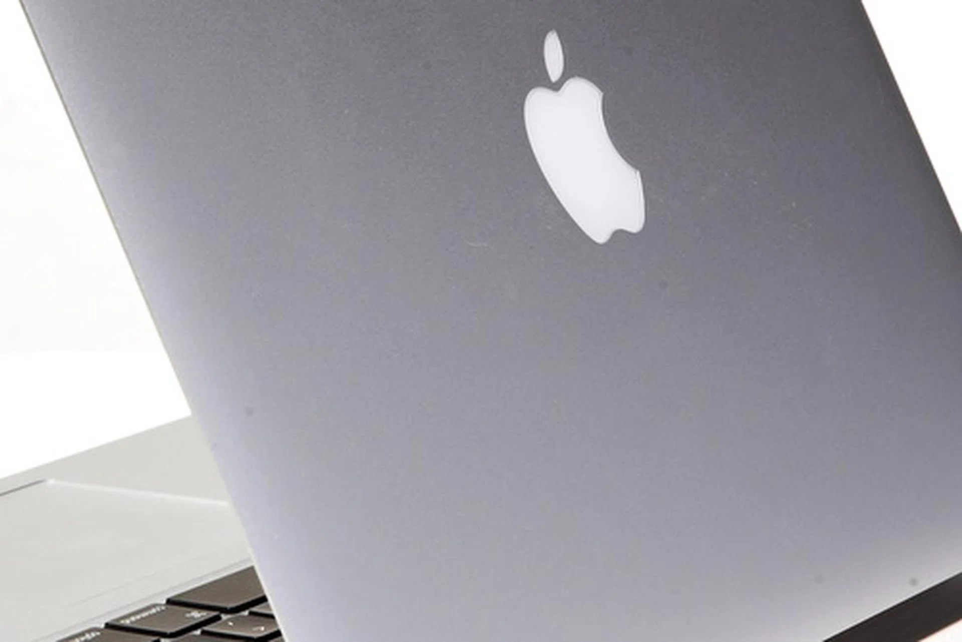 There is no protection behind the Apple logo. This means you've got to take extra care of the Apple logo area, because if it's damaged, there's nothing to protect your screen.