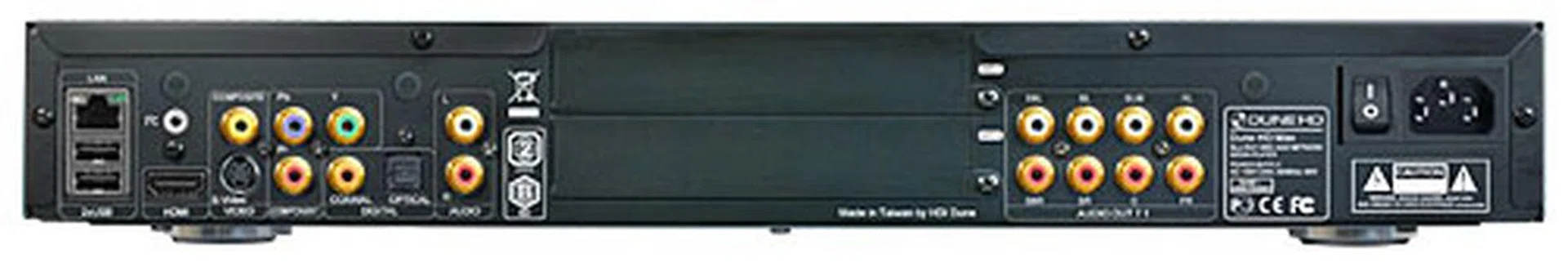 It’s A/V inputs and outputs galore at the back of the player.