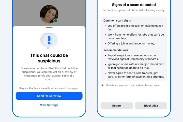 Messenger’s new scam detection tool