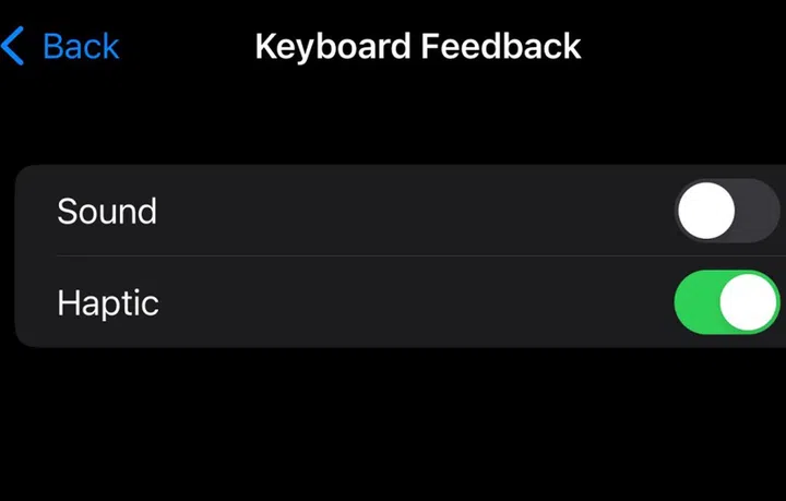 You can enable or disable haptic feedback for the keyboard on the iPhone.