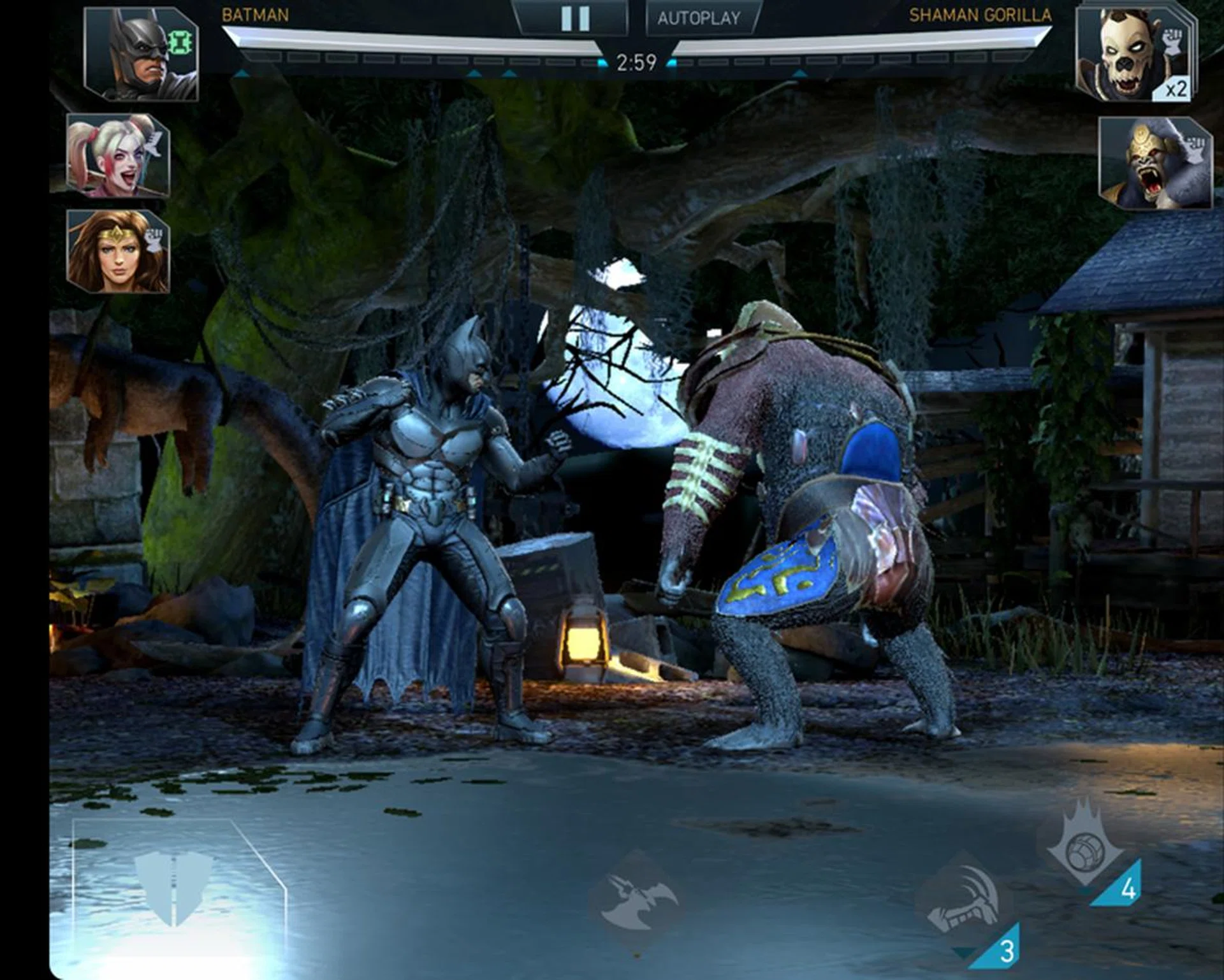 Mobile gaming with Main Screen unfolded.