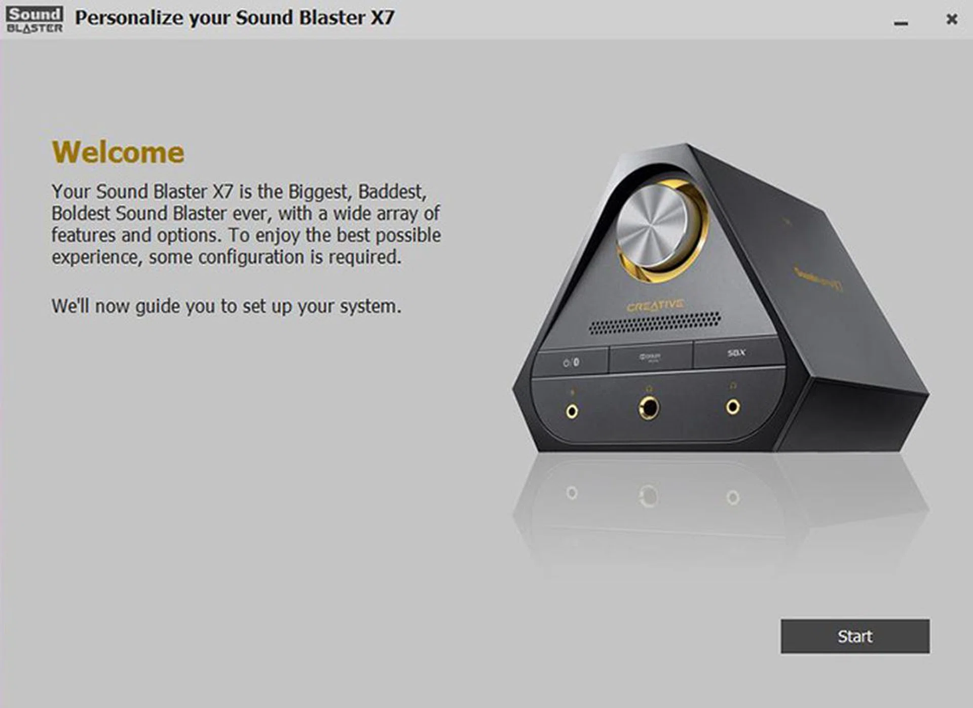 The software walks you through the entire setup.