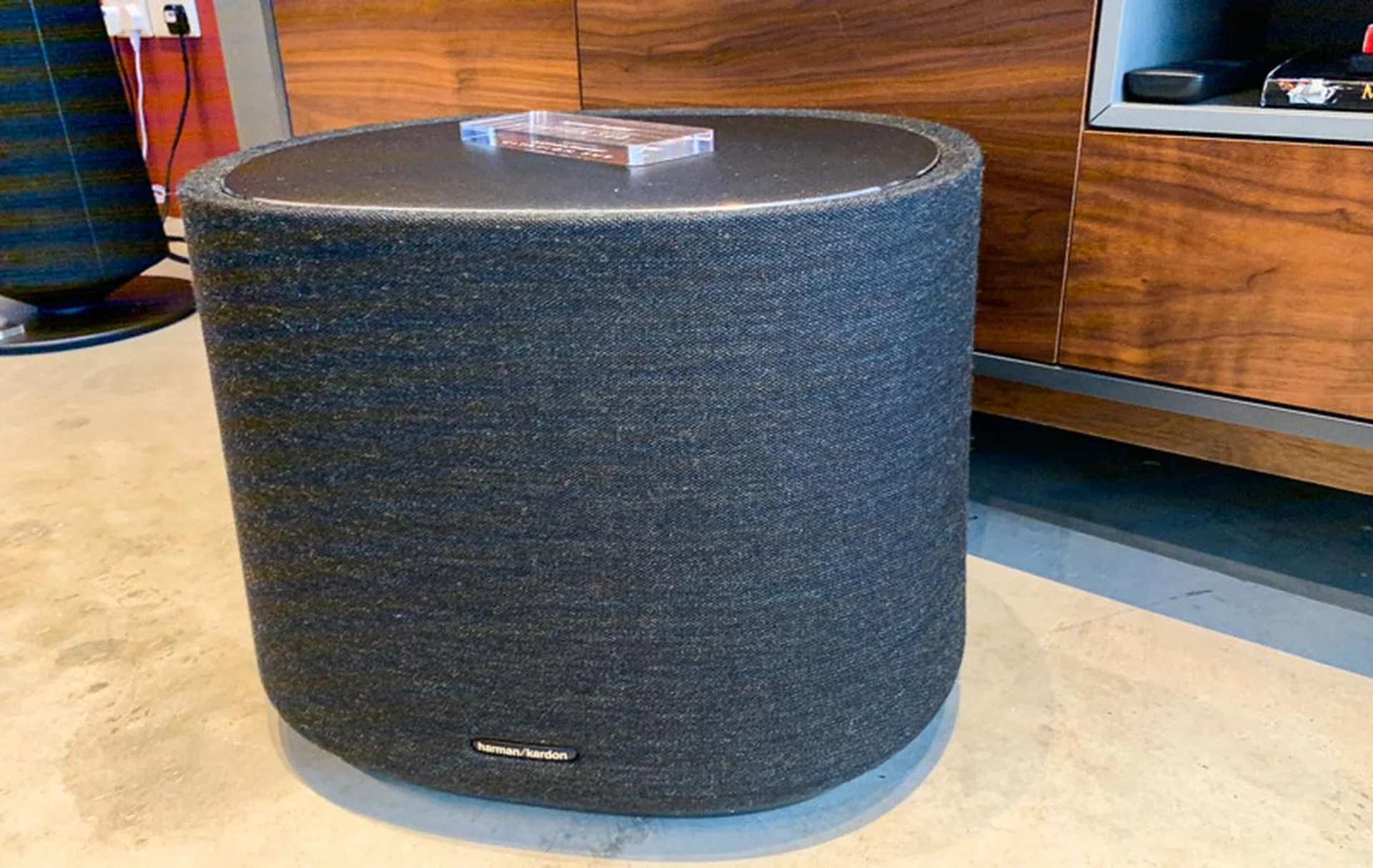 The Sub is about the size of a footrest, but you can place it wherever you wish.