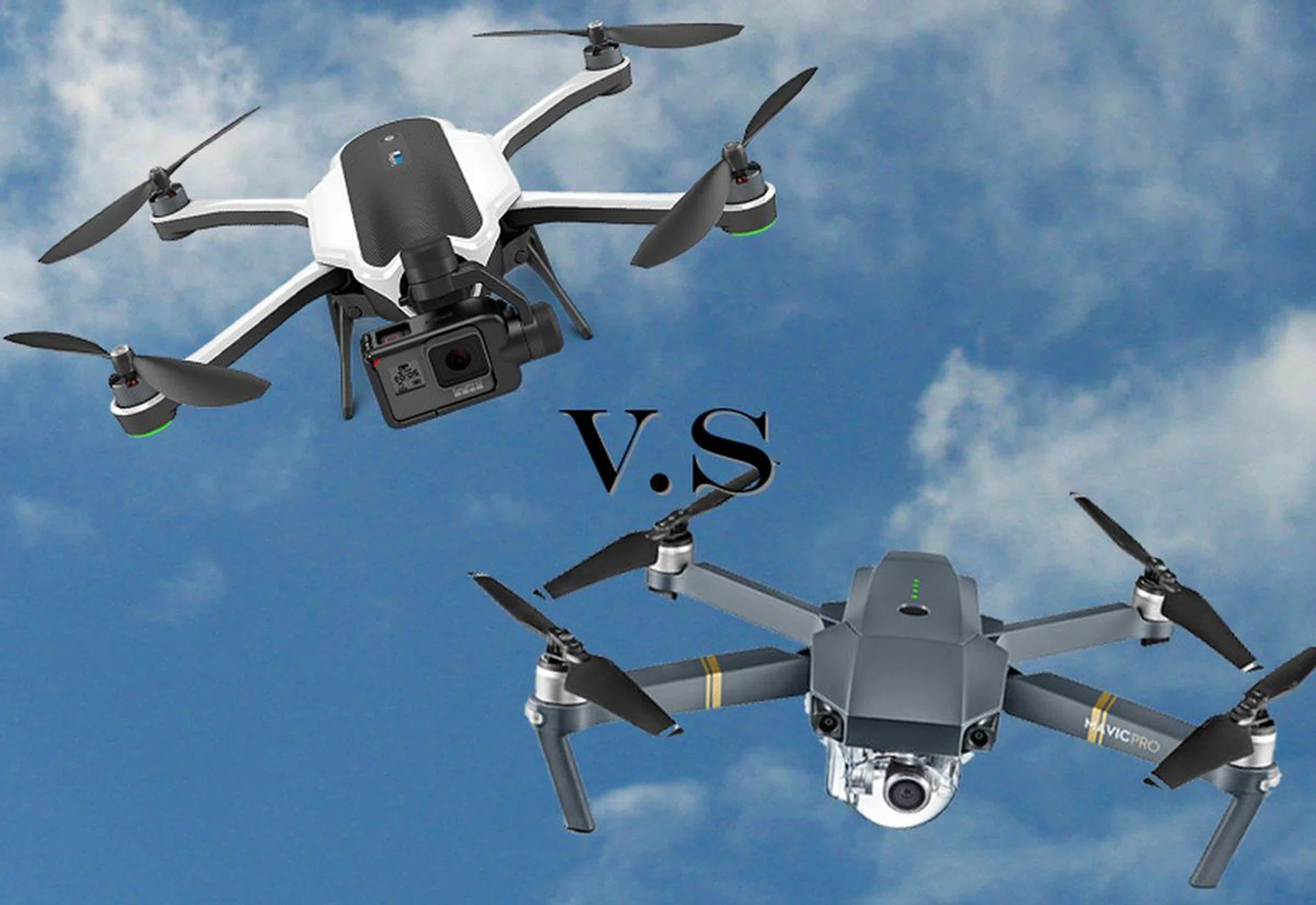 Left: GoPro's Karma, Right: DJI Mavic Pro