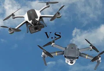 Left: GoPro's Karma, Right: DJI Mavic Pro