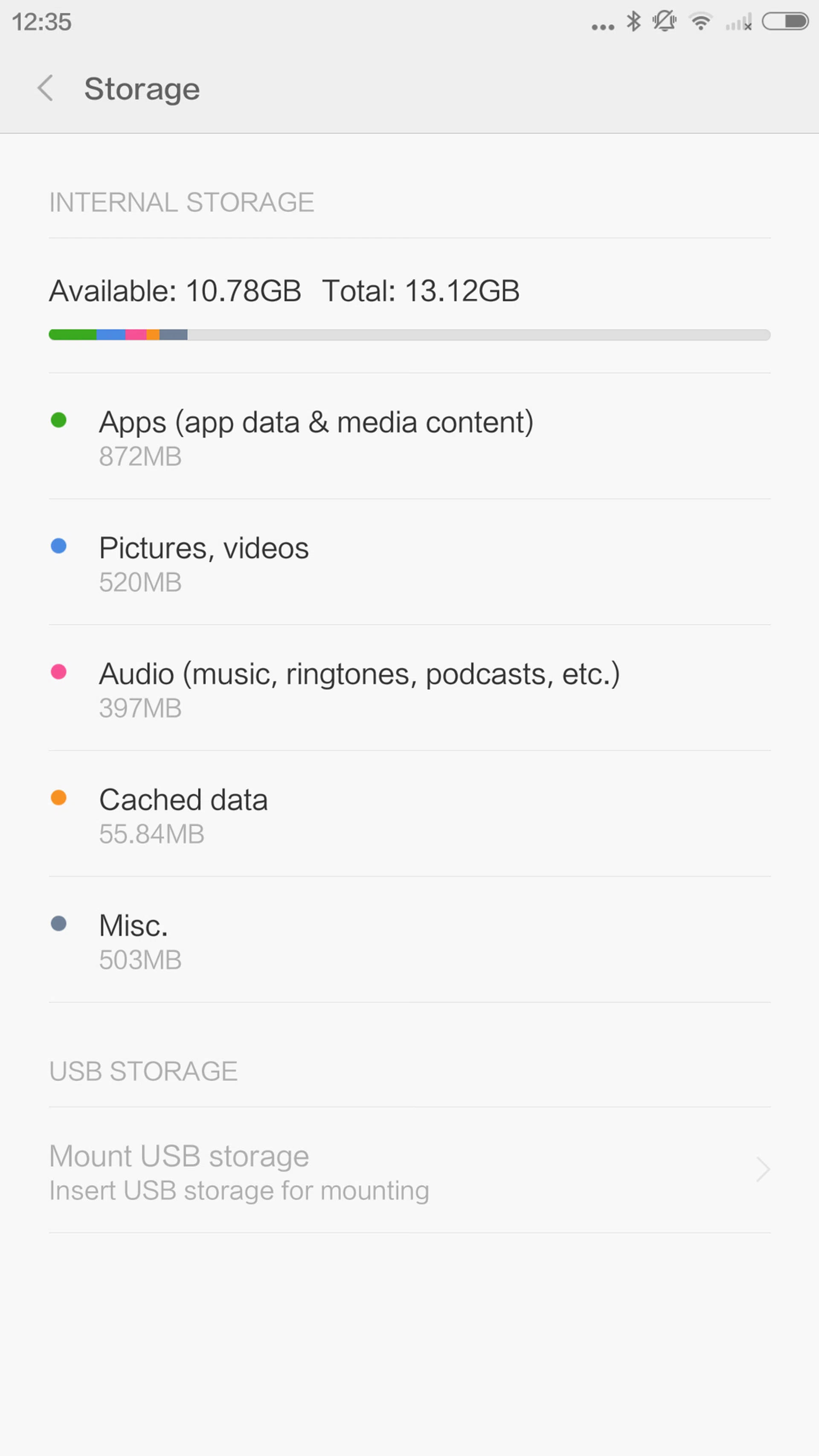 After installing a few apps and some music, we have about 11GB left. In our opinion, you're better off buying the 64GB version.