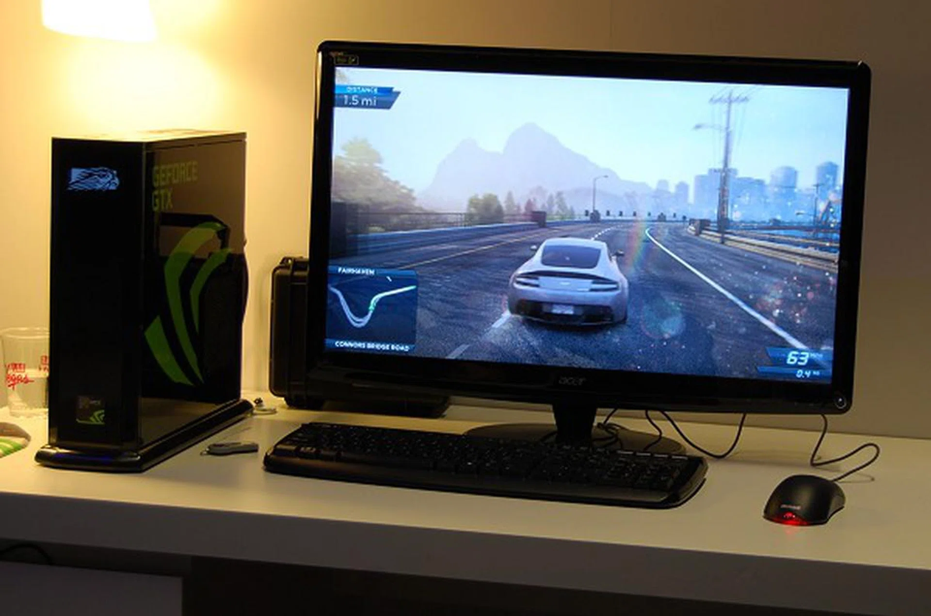 A quick glance at the host machine shows us of the real-time game play happening and is delivered to the Shield device without stutters or delays.
