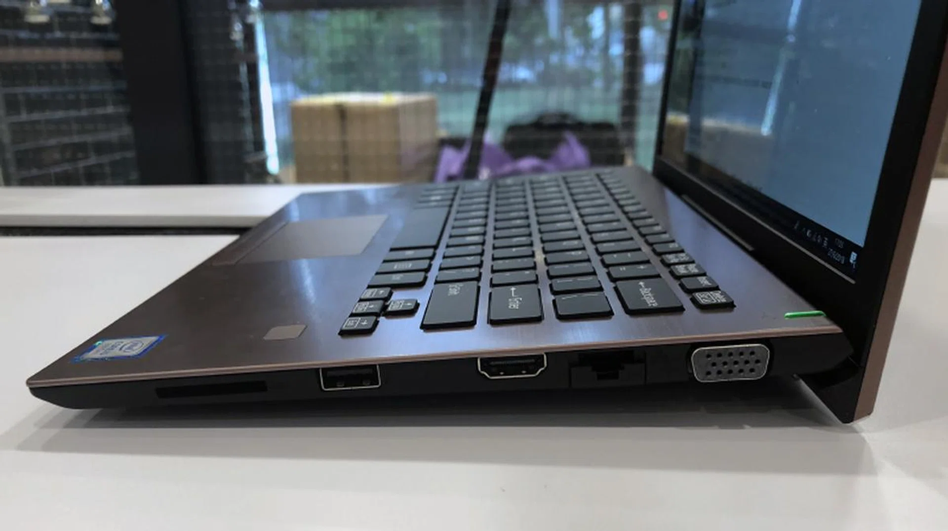 It even has an Ethernet jack and VGA port.