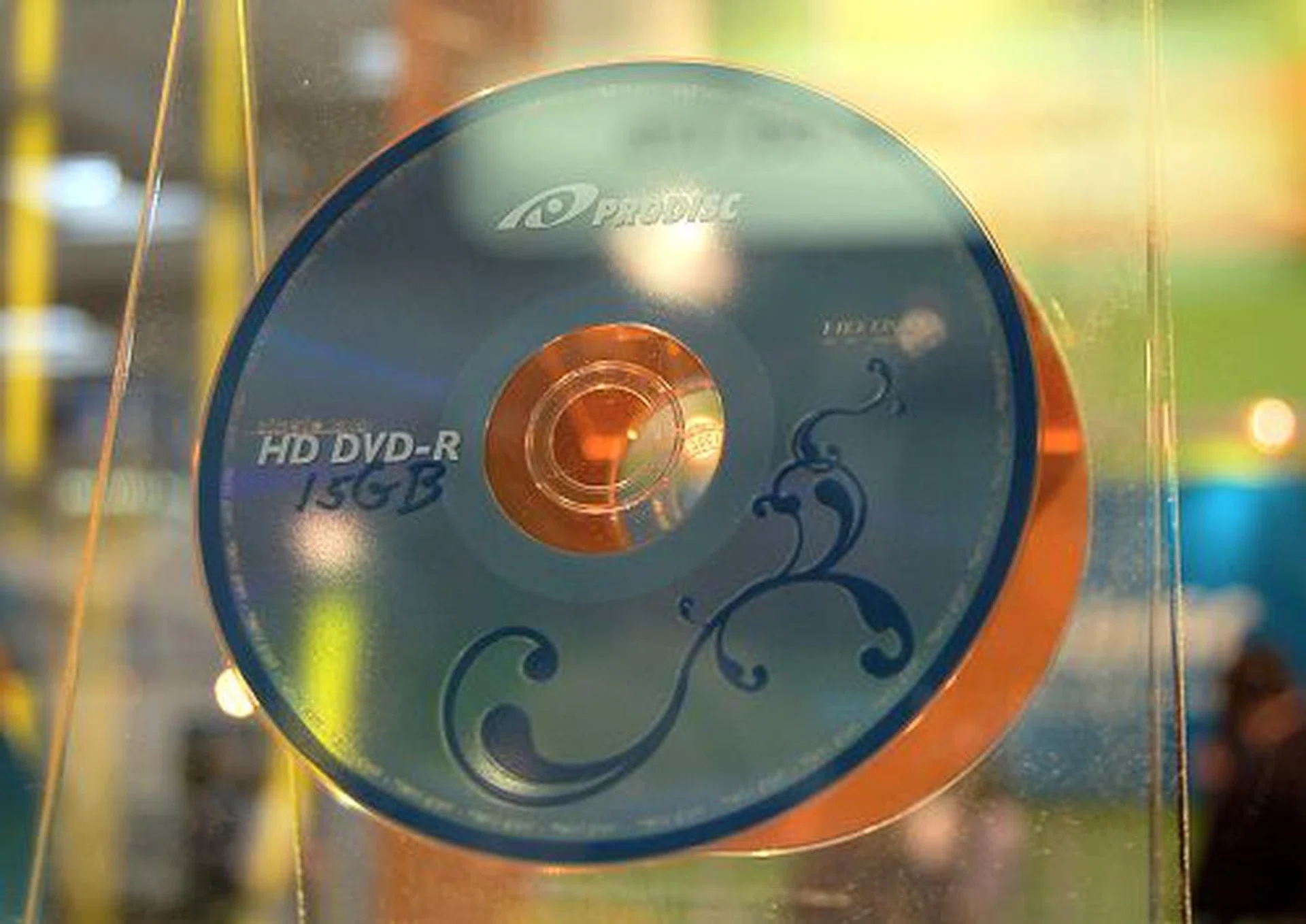  A HD DVD-R disc with 15GB capacity.  