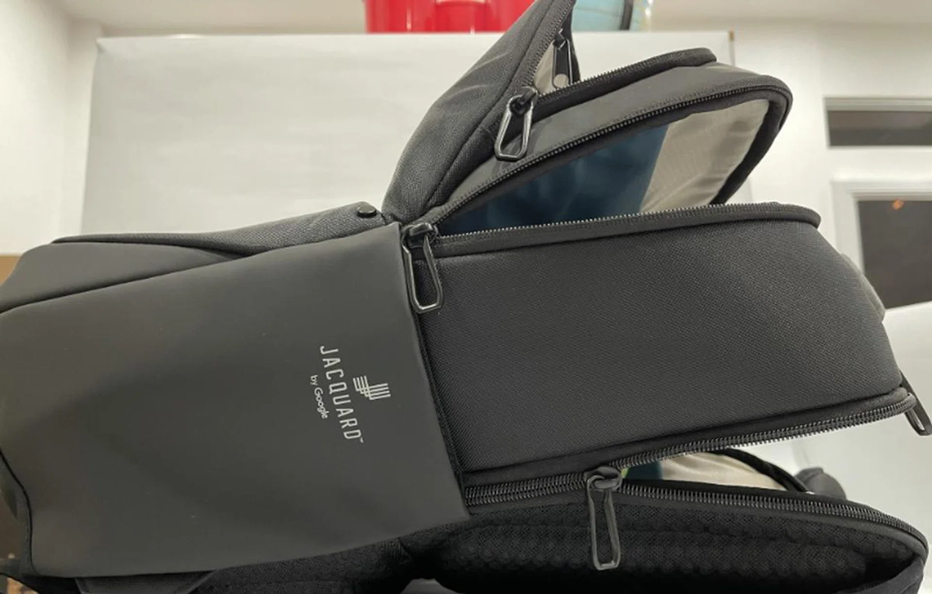 Some of the many compartments on the bag. 