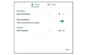 The feature first came to G Suite Enterprise and G Suite Enterprise for Education customers using Meet on the web. (Image: Google.)