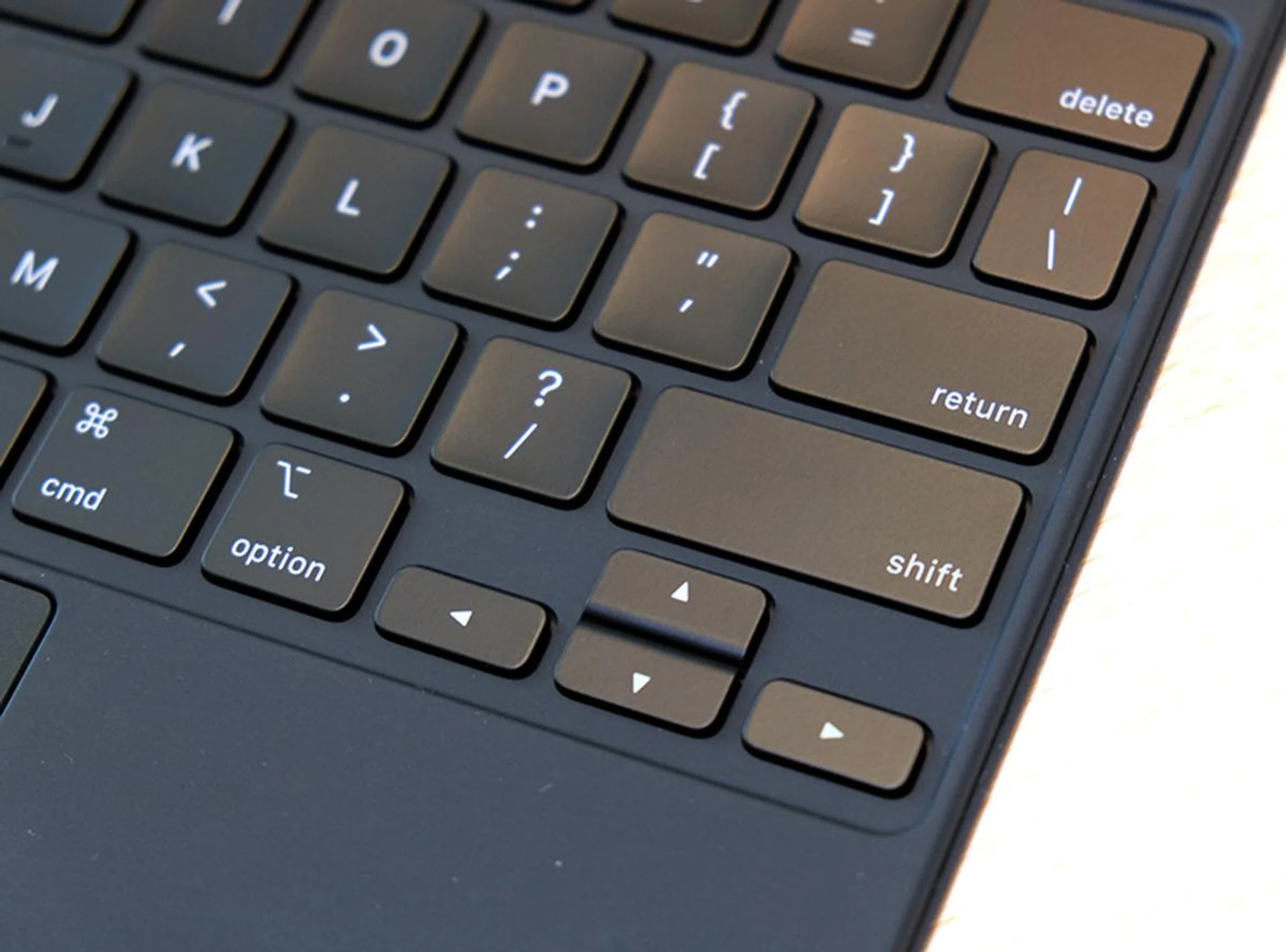 The keys use a scissors-switch mechanism just like the keyboards on newer MacBooks.