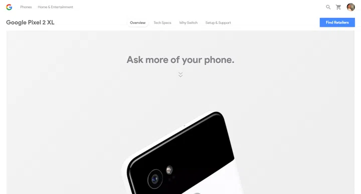 We refer to that big, blue button in the top right corner of the Google store (SG) web page.