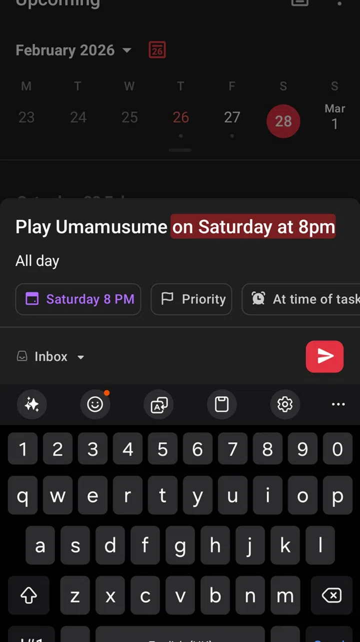 Screenshot of Todoist