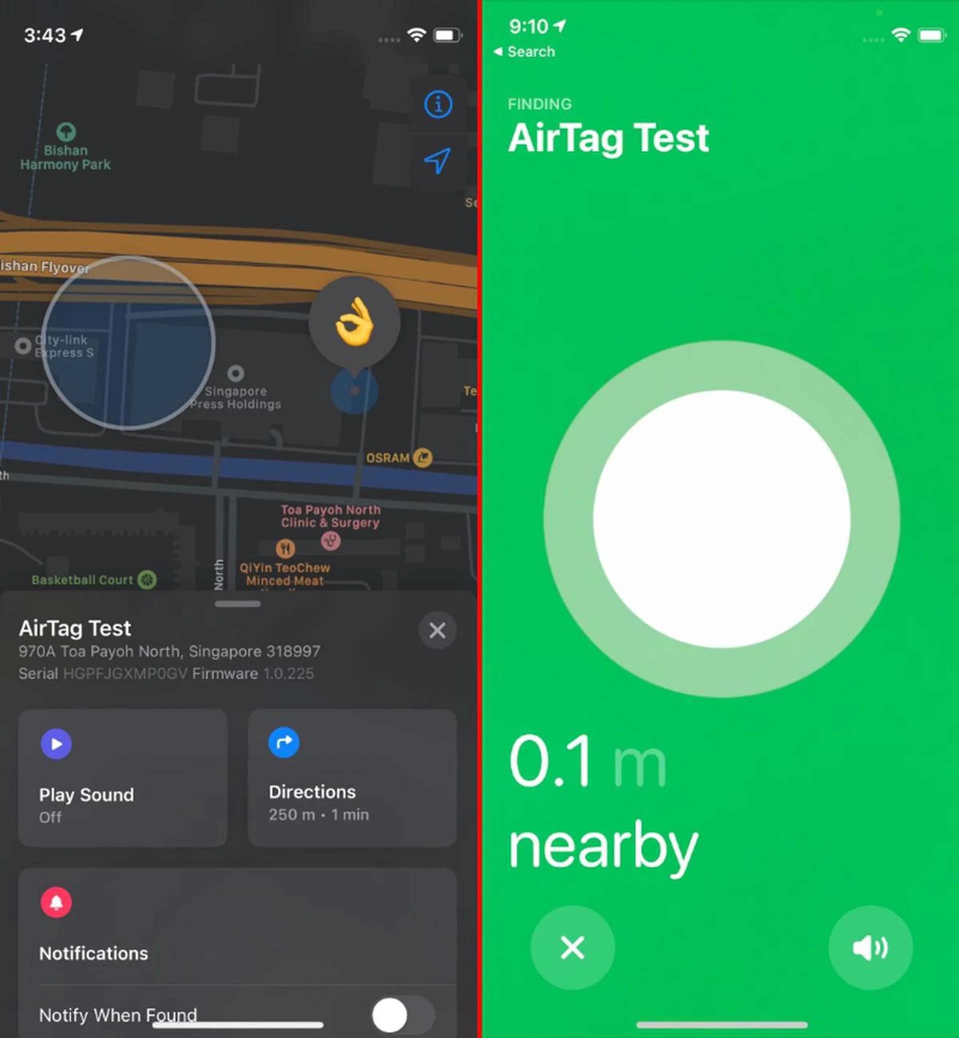 Precision Finding makes it easy to find the AirTag. However, this feature is only available with the iPhone 11 and iPhone 12 series of phones.