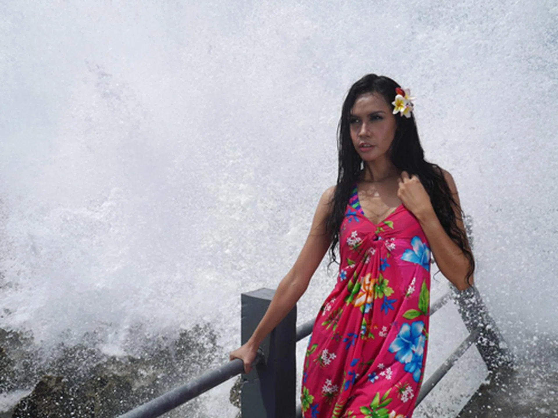 Unfortunately she was soaking wet in the end though. 