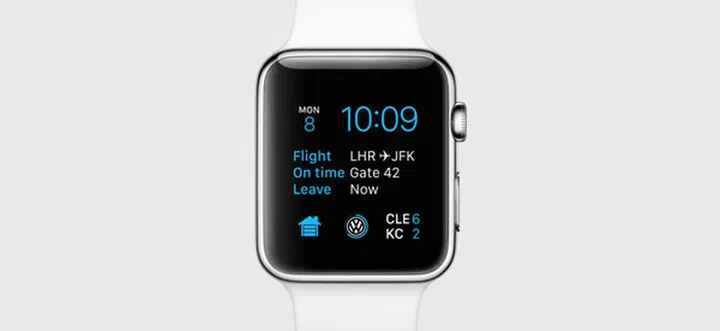 You can now display information from third-party apps on your watch face. (Image Source: Apple)