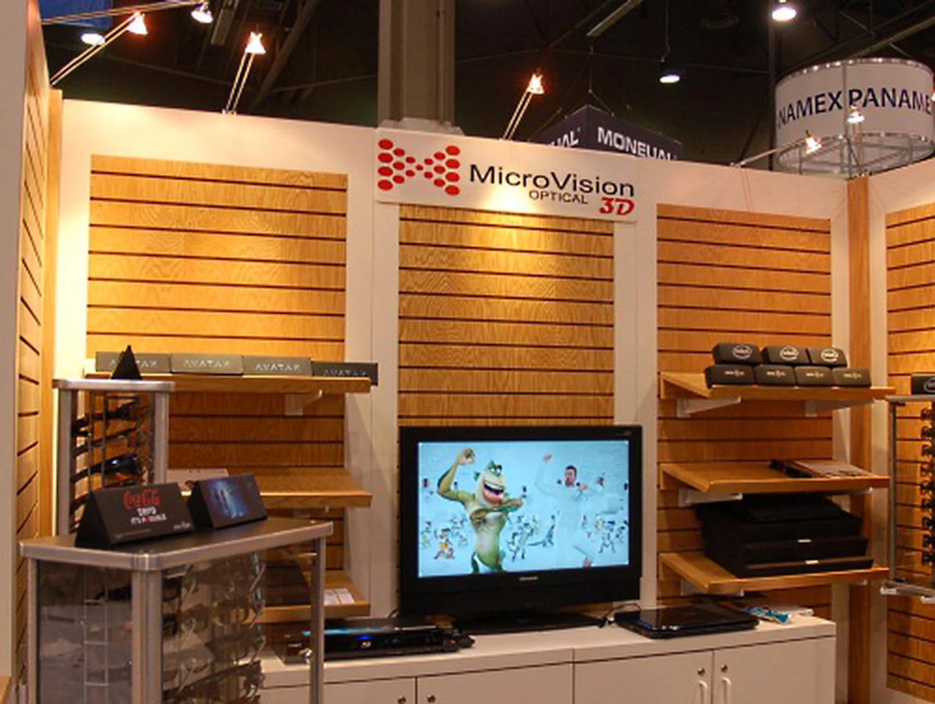 Along with the bigger companies doing the 3D TVs and cameras, there are the smaller ones like MicroVision here which does custom passive 3D glasses for other companies e.g. for marketing purposes.