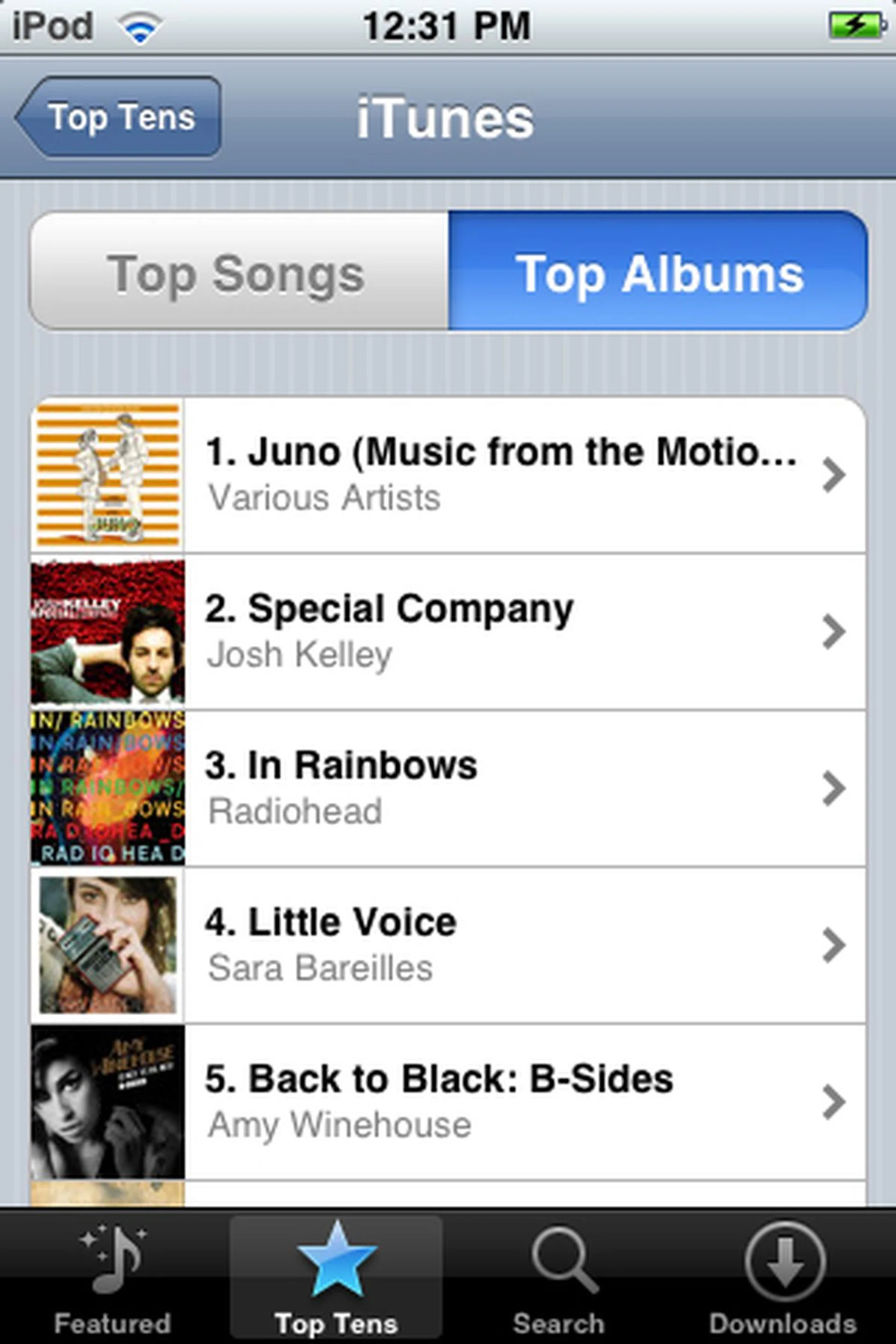 And with the introduction of both the iPhone and iPod touch in 2007, the iTunes Music Store gets a Wi-Fi version which allows users to purchase and download music tracks straight from their devices.
