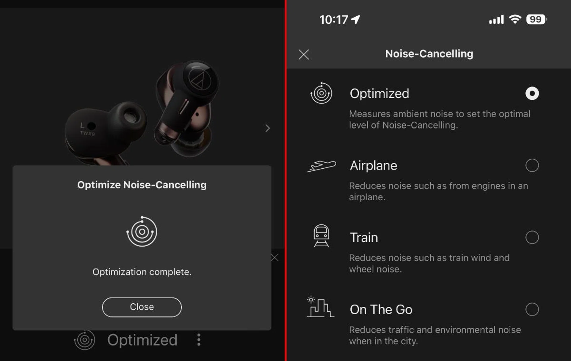 The ATH-TWX9 is decent and can be optimised for your environment, but it's no match for the likes of Apple, Bose, and Sony. 
