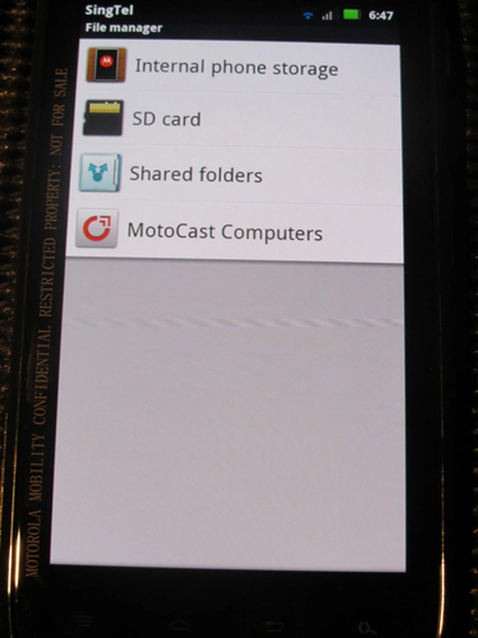 The same goes for the start-up page for the Documents app.