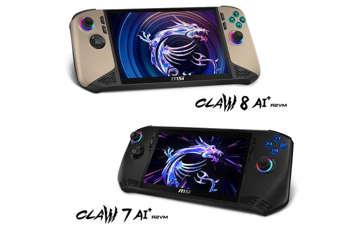 The Claw 8 AI+ and Claw 7 AI+. Image: MSI 