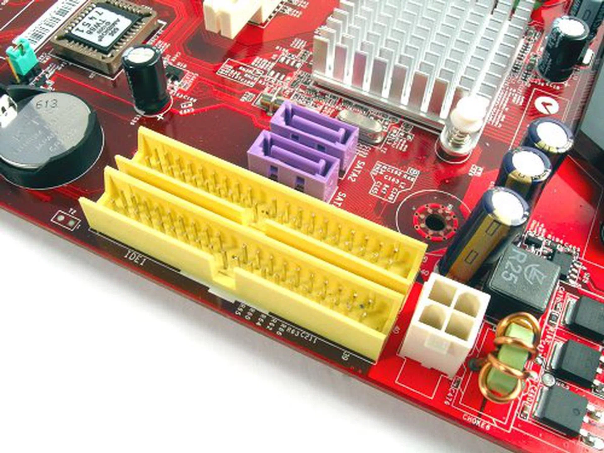 IDE and SATA ports are located towards the middle for easier access.