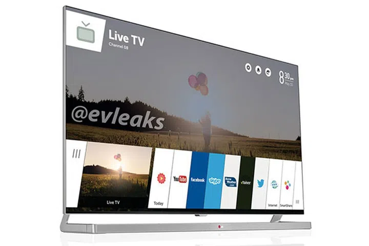 WebOS' card interface lives on, this time on LG's Smart TVs. (Image source: @evleaks.)