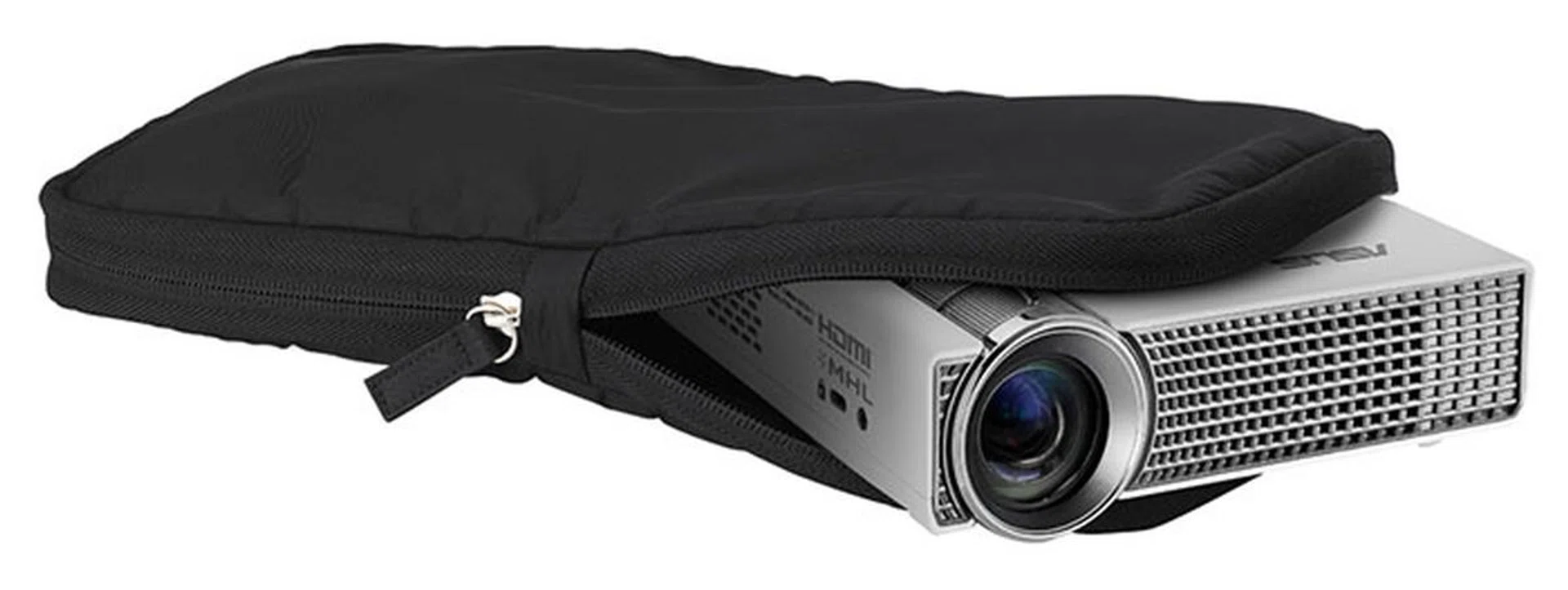 The included soft case provides a nice fit for the projector and its various accessories.