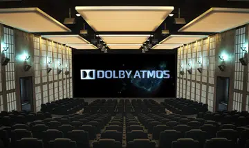 The GVmax theatre at Vivocity is the first cinema hall in Singapore to feature Dolby Atmos. This photo is Dolby's representation of the ideal setup for Dolby Atmos, complete with overhead speakers for a more enveloping audio field.