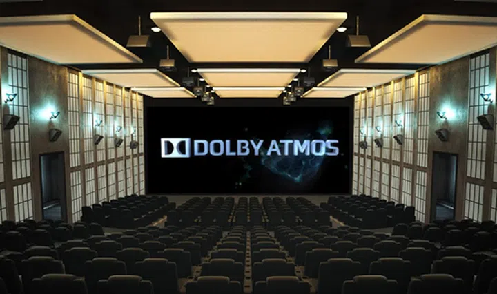 The GVmax theatre at Vivocity is the first cinema hall in Singapore to feature Dolby Atmos. This photo is Dolby's representation of the ideal setup for Dolby Atmos, complete with overhead speakers for a more enveloping audio field.