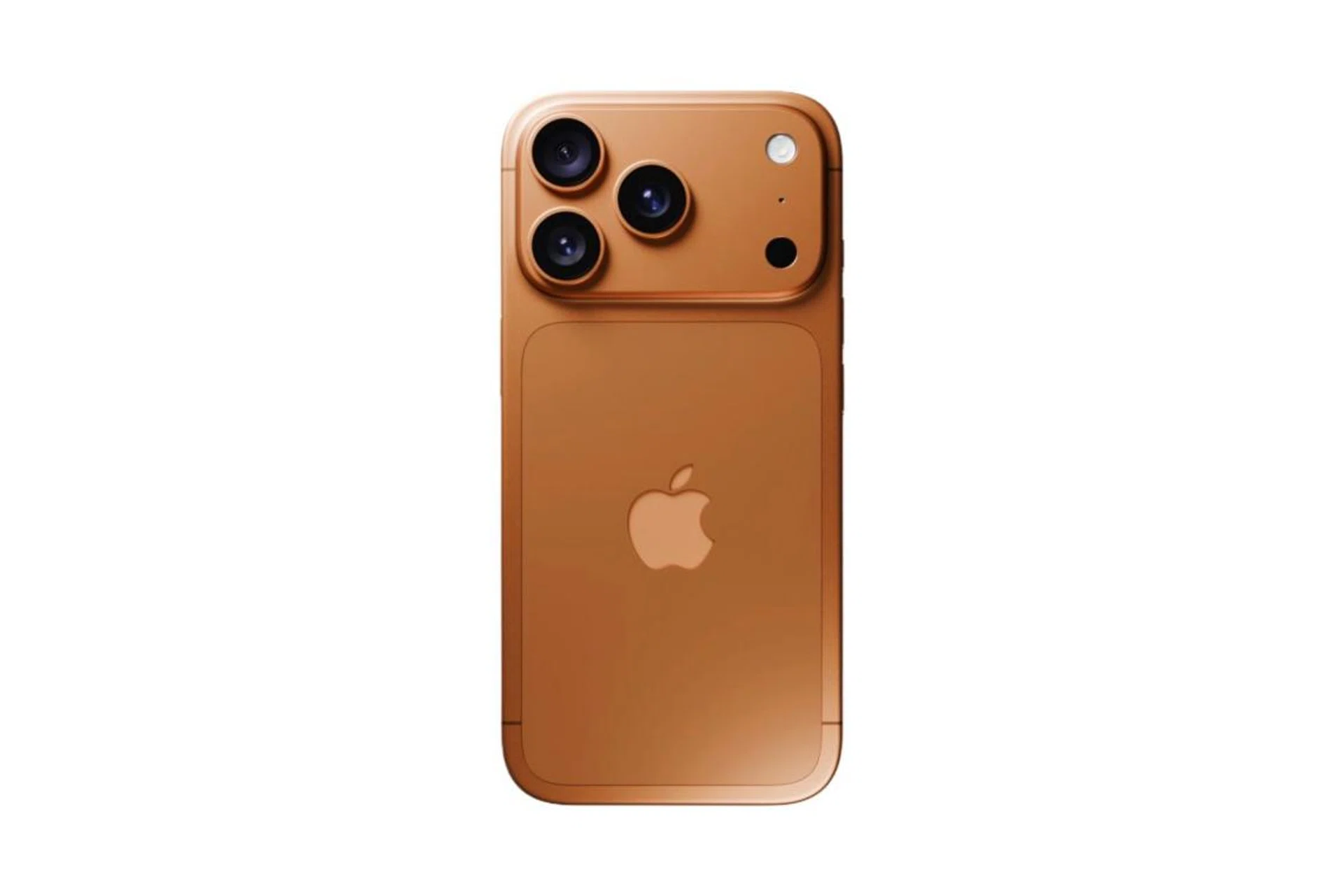 The orange Apple iPhone 17 Pro render.