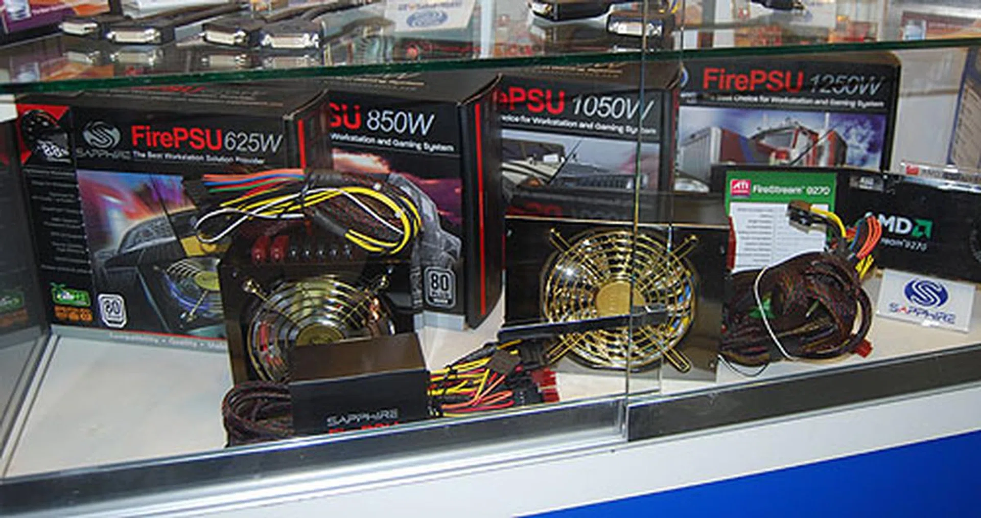  The entire FirePSU range, from 625W to a whopping 1250W. The most efficient members are the 850 and 1050W models, where are 80 PLUS Silver.  