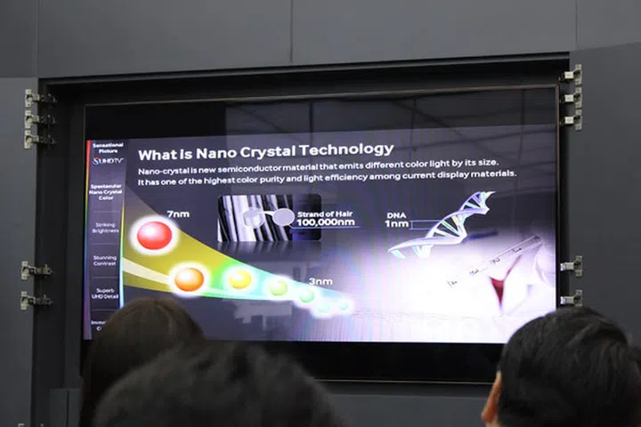 The new SUHD TVs use Samsung's proprietary Nano Crystal Technology.