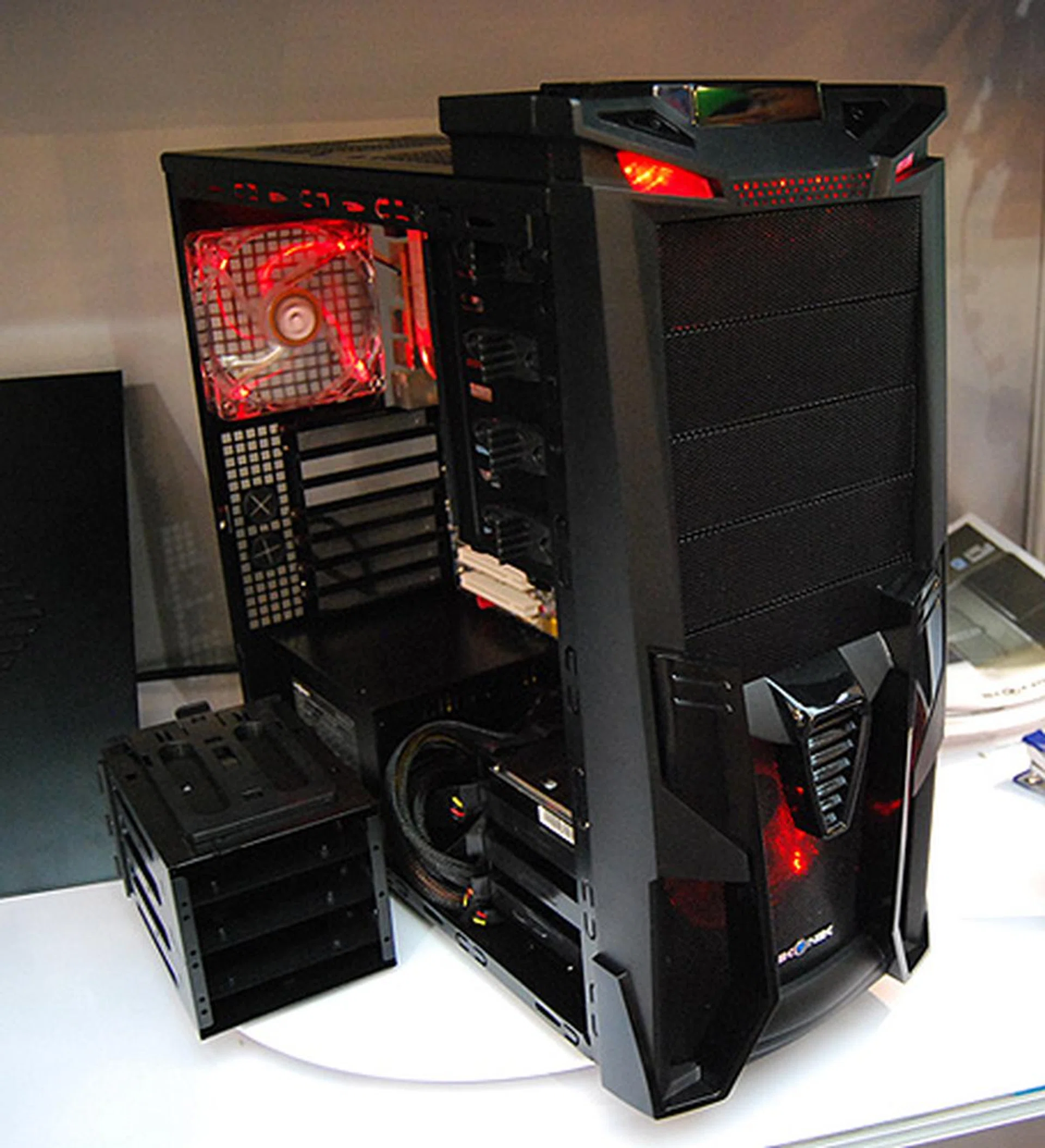 This cool red casing has an equally cool name - Optimus 1200.