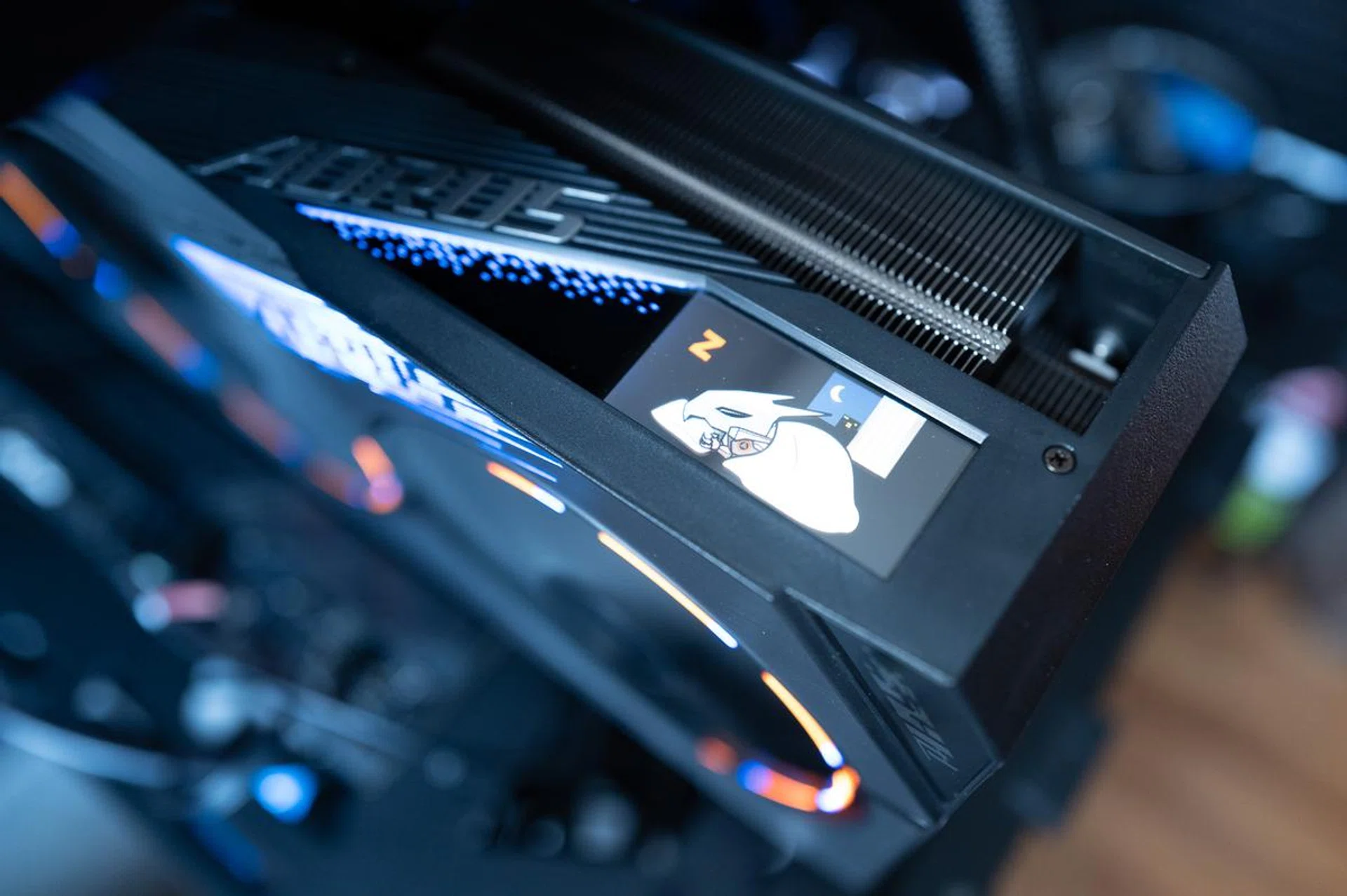 The card also retains the same LCD Edge screen, but this only looks good if you aren't installing the card vertically.