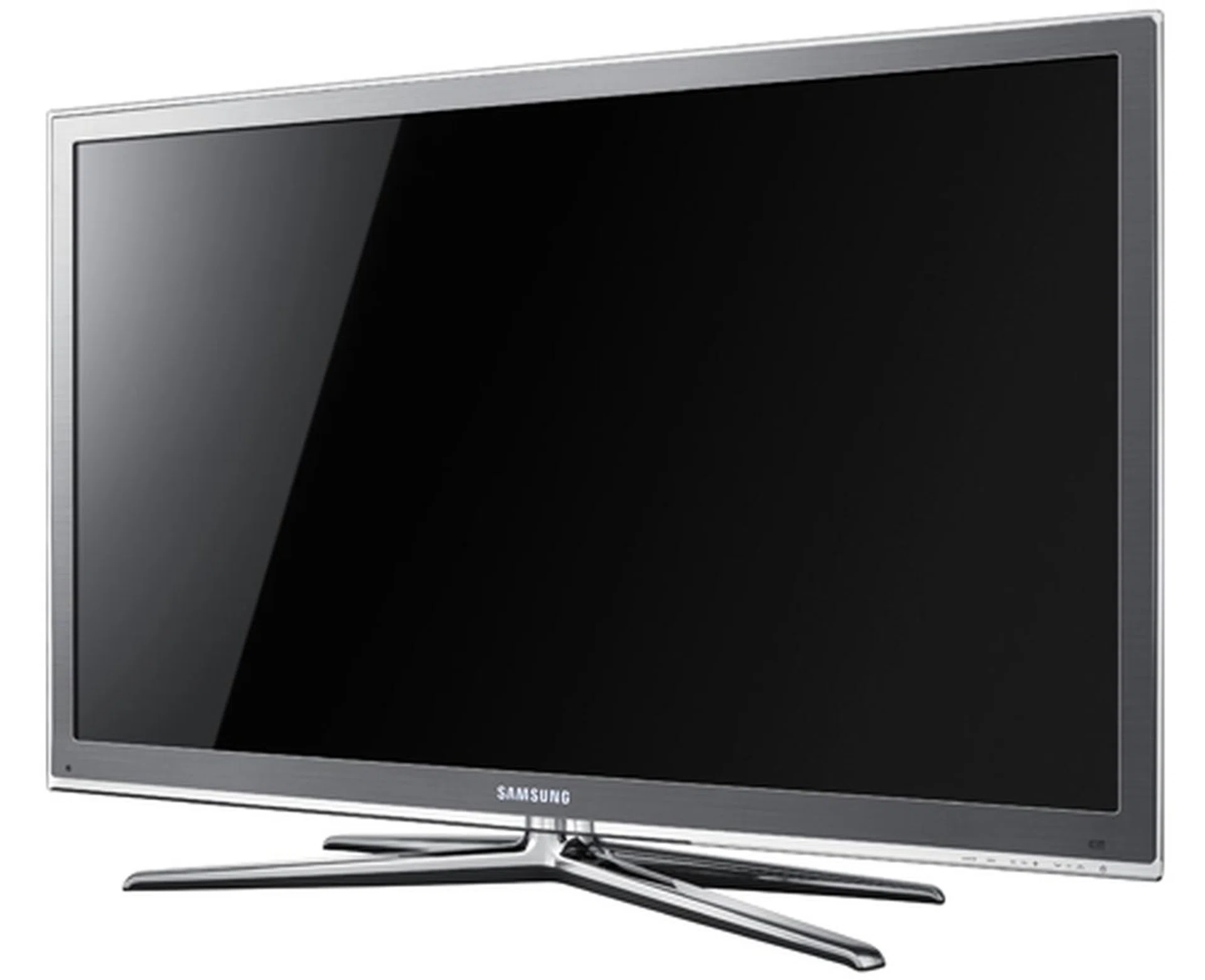 The Series 8 isn't as emaciated as its Series 9 sibling, but the TV's silver framework and transparent trimmings is a nice change from the rose-hued Crystal Design sported by previous generations.