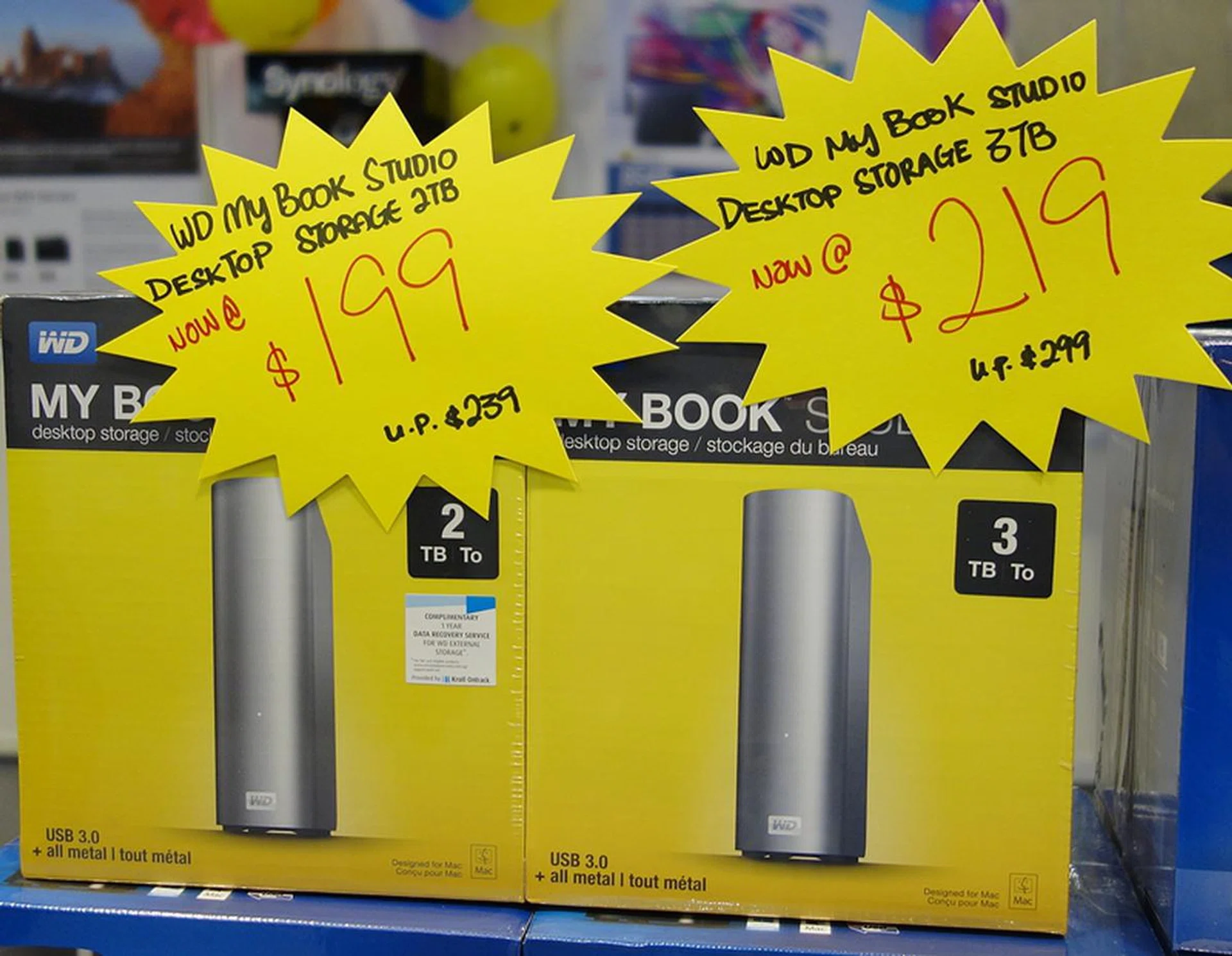 For Mac owners, you can consider adding more archival storage space with the WD My Book Studio desktop HDDs. The 2TB drive costs S$199 and the 3TB is priced at S$219.