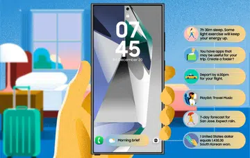 Samsung's Now Bar will feature live notifications that evolve with your actions and needs. Image: Samsung.